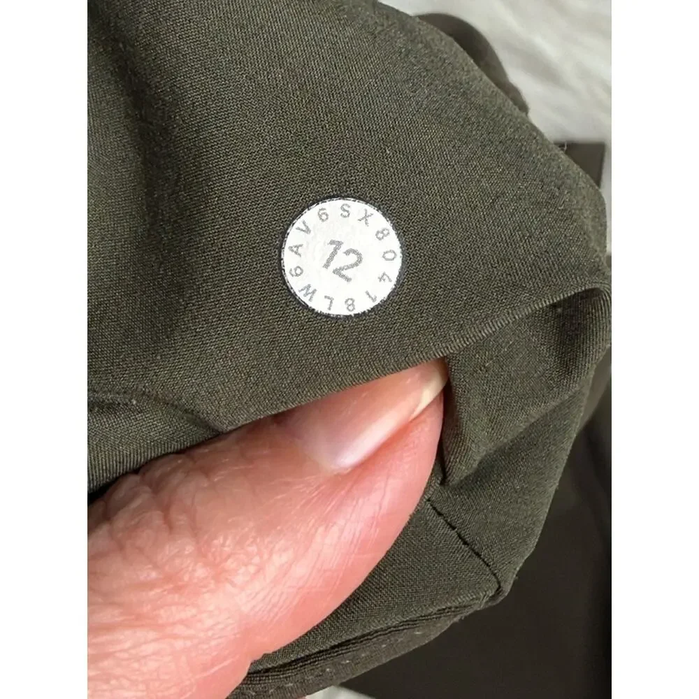 Lululemon Dark Olive On The Fly Cropped 23” Pant